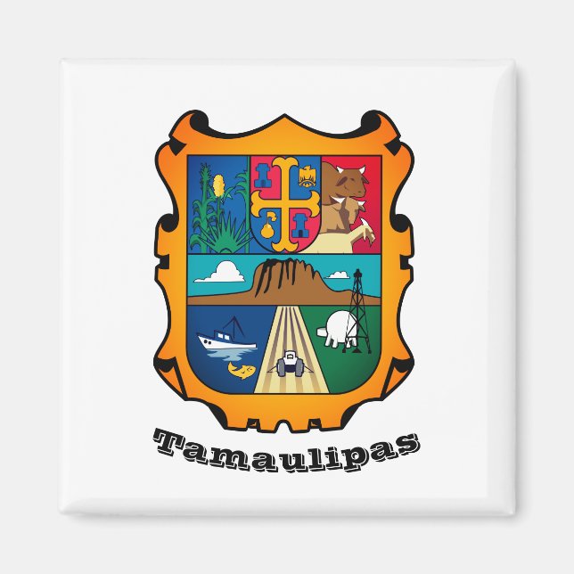 Íman Casaco de Armas de Tamaulipas (estado), México (Frente)