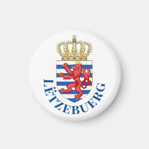 Íman Casaco de armas do Luxemburgo (com nome por baixo)