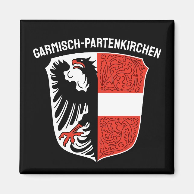Íman Casaco de Braços de Garmisch-Partenkirchen, Aleman (Frente)