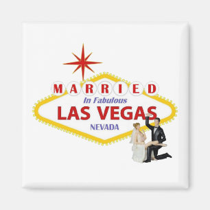 Íman CASADO em Las Vegas fabuloso com noiva & noivo M