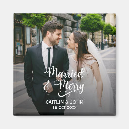 Íman Casados Felizes Recém-Casados Primeira Foto de Nat