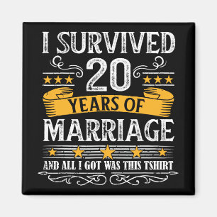 Íman Casais de Camisa de Casamento de 20
