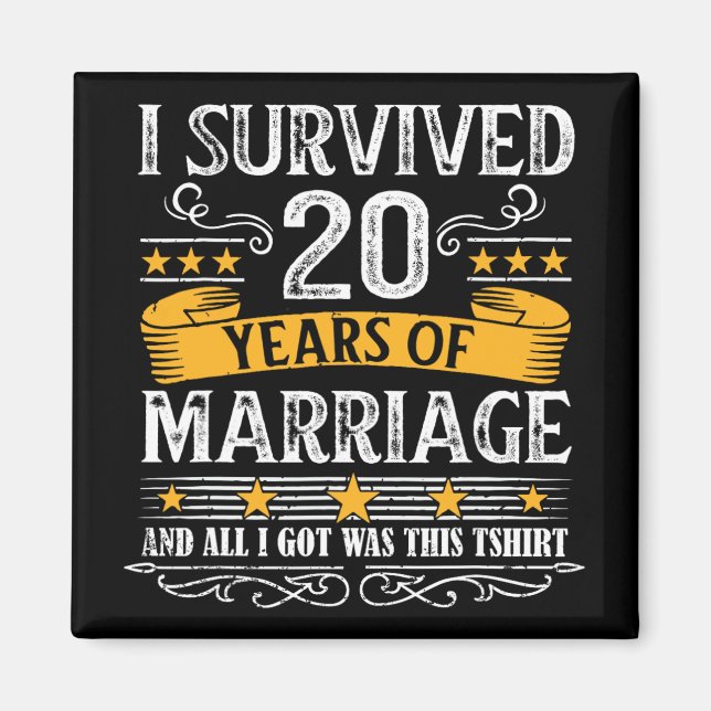 Íman Casais de Camisa de Casamento de 20 (Frente)