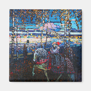 Íman Casal Andando um Cavalo Branco, Wassily Kandinsky
