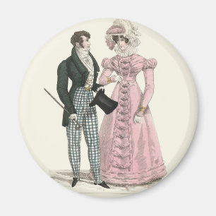 Íman Casal Antigo Casamento 1823 Homem Mulher Moda