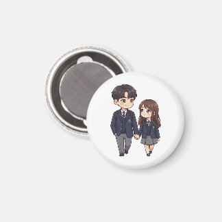 Íman Casal Bonito de Estudantes do K-Drama com Geladeir
