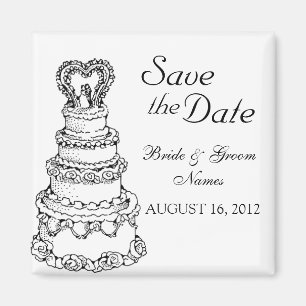 Íman Casal Clipart do bolo de casamento do imã salve o