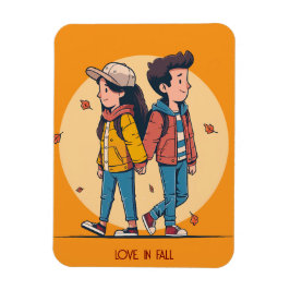 Íman Casal com as mãos caminhando juntas no outono