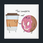 Íman Casal completo de café e Rosquinha<br><div class="desc">Café e casal meme adoráveis para te fazer sorrir.</div>