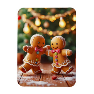 Íman Casal de Biscoito de Gengibre Dançando Natal Féria