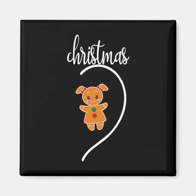 Íman Casal de Biscoito de Natal Feliz Natal Pijama de N (Frente)