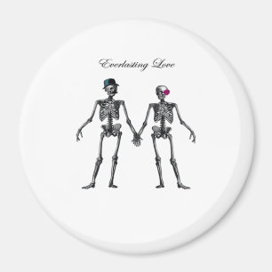 Íman Casal de Esqueletos Góticos (Rosa Antigo) Clássico