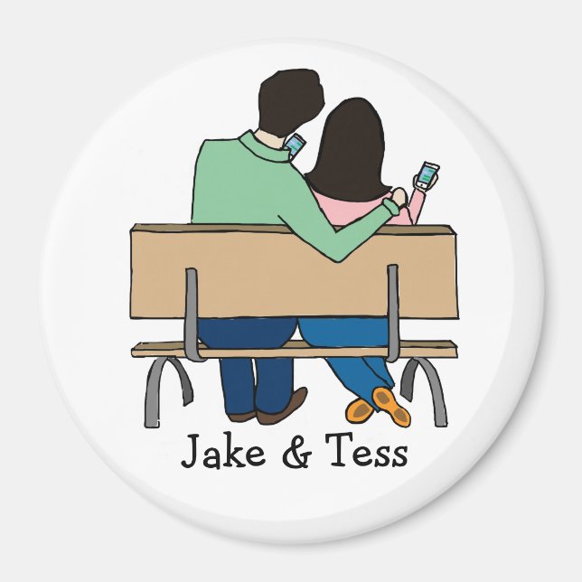 Íman Casal de smartphone- ímã personalizado (Frente)