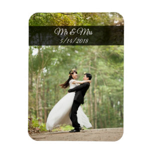Íman Casal Foto Mini Magnet, Sr. & Sra. Wedding