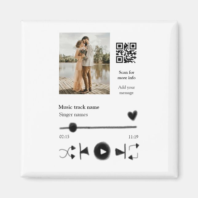 Íman Casal personalizado do player de música (Frente)