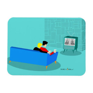 Íman Casal retroGay assistindo ao ímã de fotos flexí