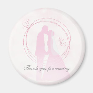 Íman Casal Romântico de Casamento Rosa Sonho