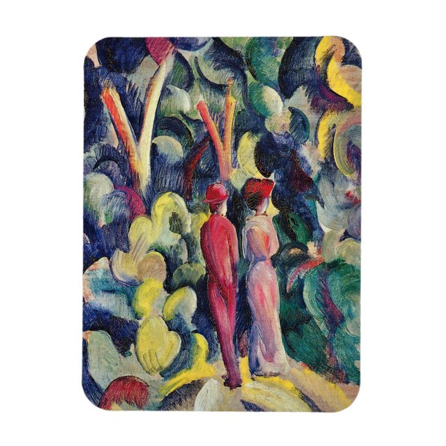 Íman Casal sobre o Caminho da Floresta por August Macke (Vertical)