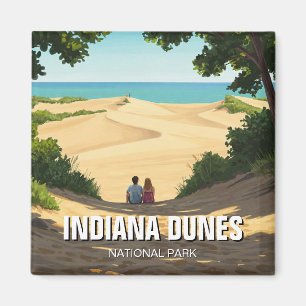 Íman Casal Viagem do Parque Nacional Indiana Dunes