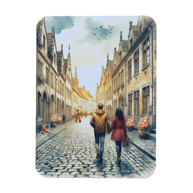 Íman Casal Viagem Europeu (Vertical)