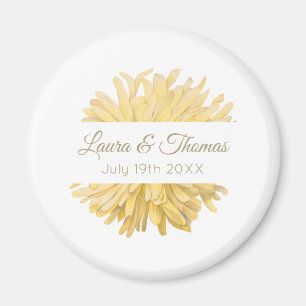 Íman Casamento Amarelo e Branco