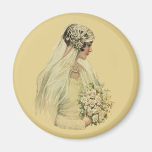 Íman Casamento Antigo, Retrato Nupcial de Noiva Vitoria