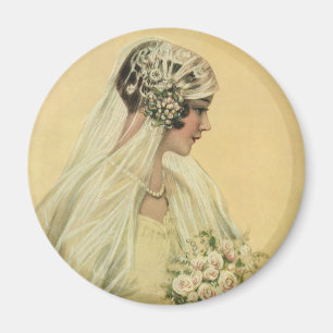 Íman Casamento Antigo, Retrato Nupcial de Noiva Vitoria