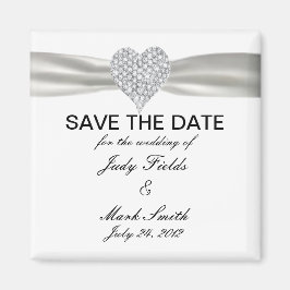 Íman Casamento Branco Da Diamond Heart Salve O Magnet D