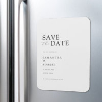 Casamento Branco Minimalista Moderno Salve a Data