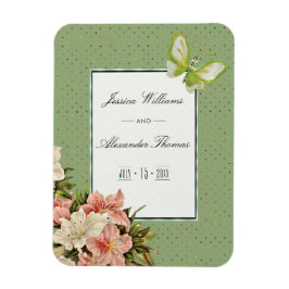 Íman Casamento Chic Lilies & Gem Butterfly