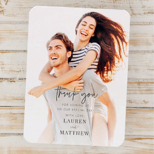 Íman Casamento Chic Moderno Simples Obrigado