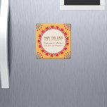 Íman Casamento Colorido de Mandala Bold & Bright<br><div class="desc">Apresentando nossa colorida mandala ousada e brilhante design de casamento floral! Inspirada pela vibrante e festiva atmosfera dos casamentos índios e de Bollywood, essa design é perfeita para casais que querem adicionar um toque de elegância boêmica ao seu dia especial. Apresentando intrincados padrões de mandala indianos e designs mehndi, este...</div>