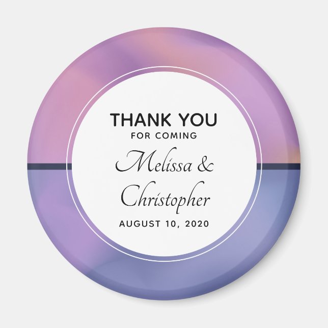 Íman Casamento com Abstrato de Suplente e Rosa Moderno (Frente)