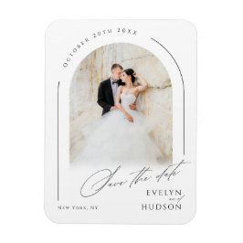 Íman Casamento com Arco de Foto Minimalista com Letra M