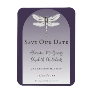Íman Casamento com Dragonfly Roxo Escuro