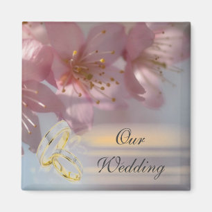 Íman Casamento cor-de-rosa floral
