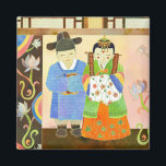 Íman Casamento Coreano Tradicional: Presente de Casamen<br><div class="desc">Noiva e noiva lindas vestidas de vestidos tradicionais coreanos. Isso seria um bom presente para recém-casados!</div>