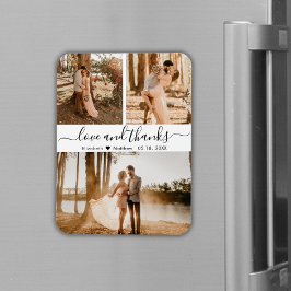 Íman Casamento Da Colagem De Fotos Do Elegante Script 3