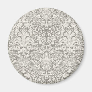 Íman Casamento Damask Vintage - Vidro Branco