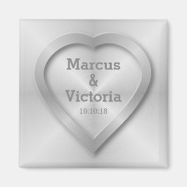 Íman Casamento de aço inoxidável escovado