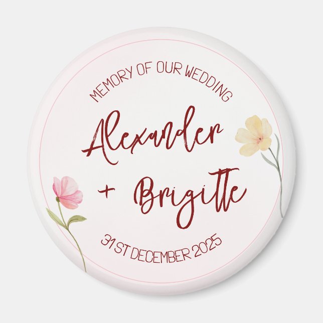 Íman Casamento de Alexander & Brigitte (Frente)