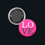 Íman Casamento de Amor com Fundo de rosa<br><div class="desc">Você pode mudar facilmente as fontes e as cores. Você também pode adicionar seu logotipo e a imagem de fundo conforme desejar.</div>