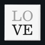 Íman Casamento de Amor com Script Negro de cinza<br><div class="desc">Você pode mudar facilmente as fontes e as cores. Você também pode adicionar seu logotipo e a imagem de fundo conforme desejar.</div>