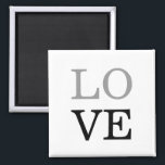 Íman Casamento de Amor com Script Negro de cinza<br><div class="desc">Você pode mudar facilmente as fontes e as cores. Você também pode adicionar seu logotipo e a imagem de fundo conforme desejar.</div>