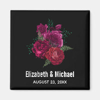 Casamento de Buquê Floral Magenta-Rosa