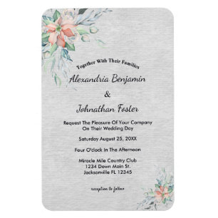 Íman Casamento de Buquês das Flores de Pêssego Elegan