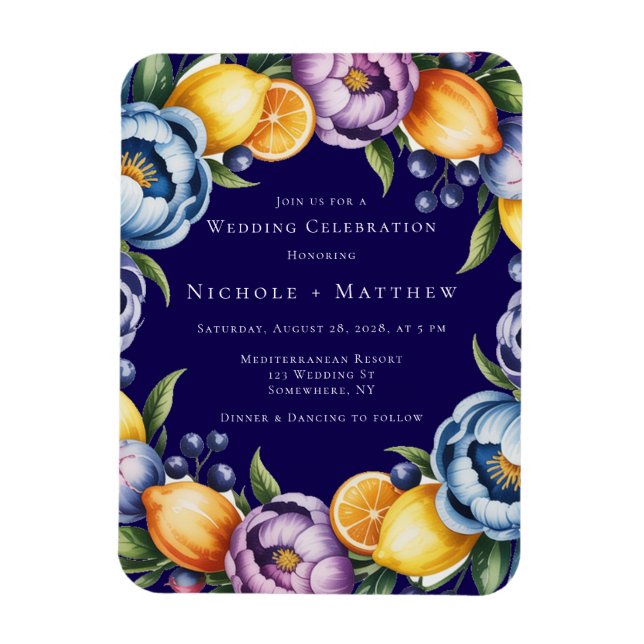 Íman Casamento de Buquês de Citros do Mediterrâneo (Vertical)