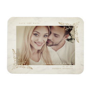 Íman Casamento de Casais Romântica com o Ouro Marble Ch