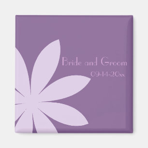 Íman Casamento de Flor de Daisy Roxo