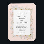 Íman Casamento de Flores de Água com Creme e Blush<br><div class="desc">Suíte de Casamento de Flores de Água com Creme e Blush</div>